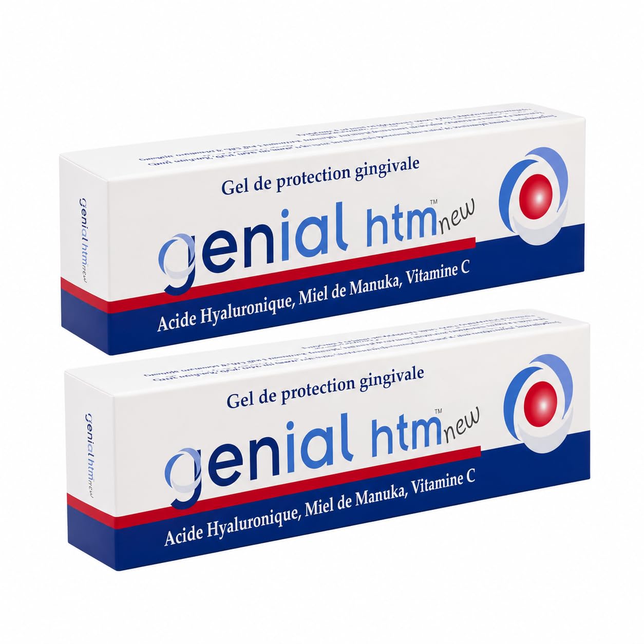 Genial HTM– Lot de 2 – Gel de Protection Gingivale – Acide Hyaluronique, Miel de Manuka et Vitamine C