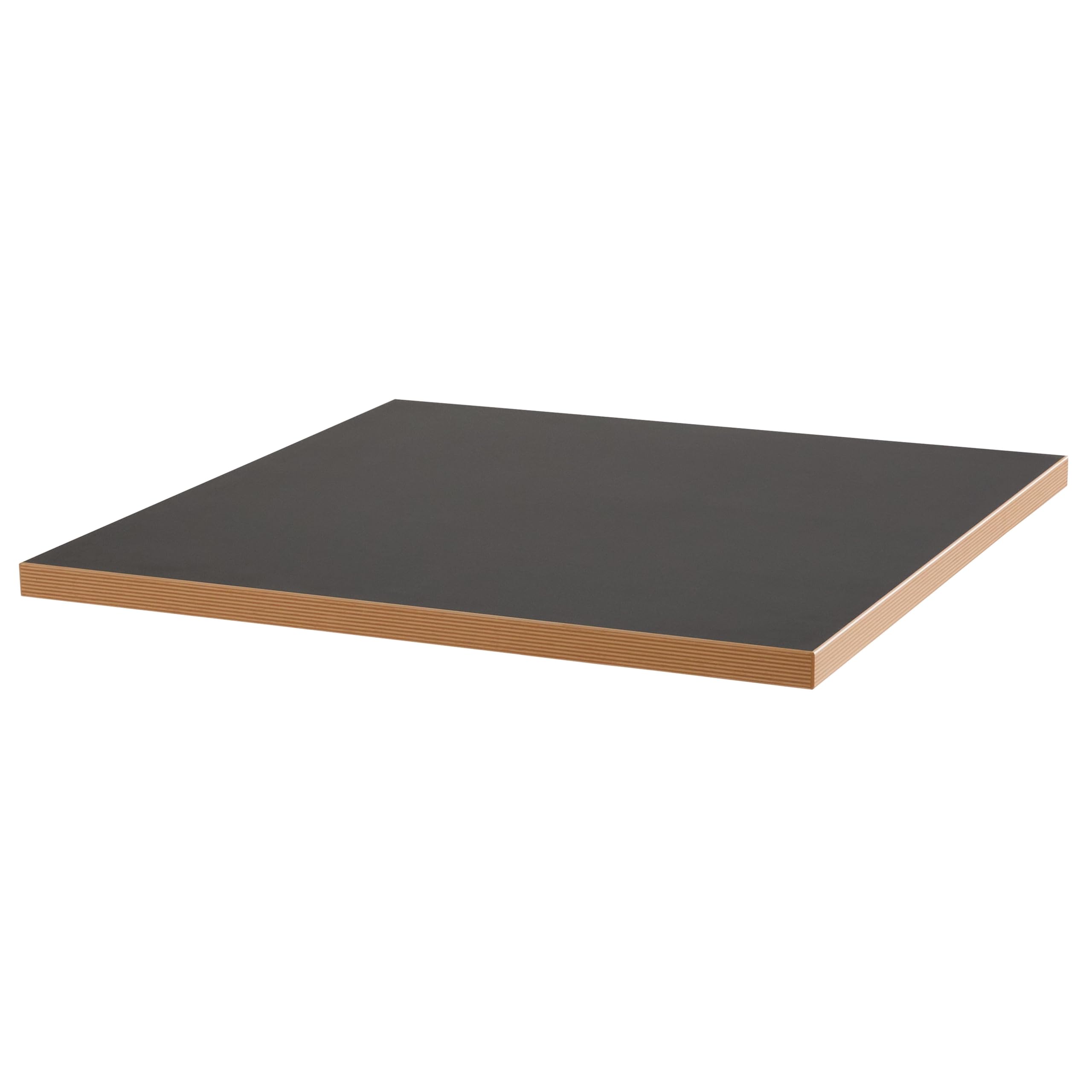 Oviala Plateau de Table carré Noir 60cm