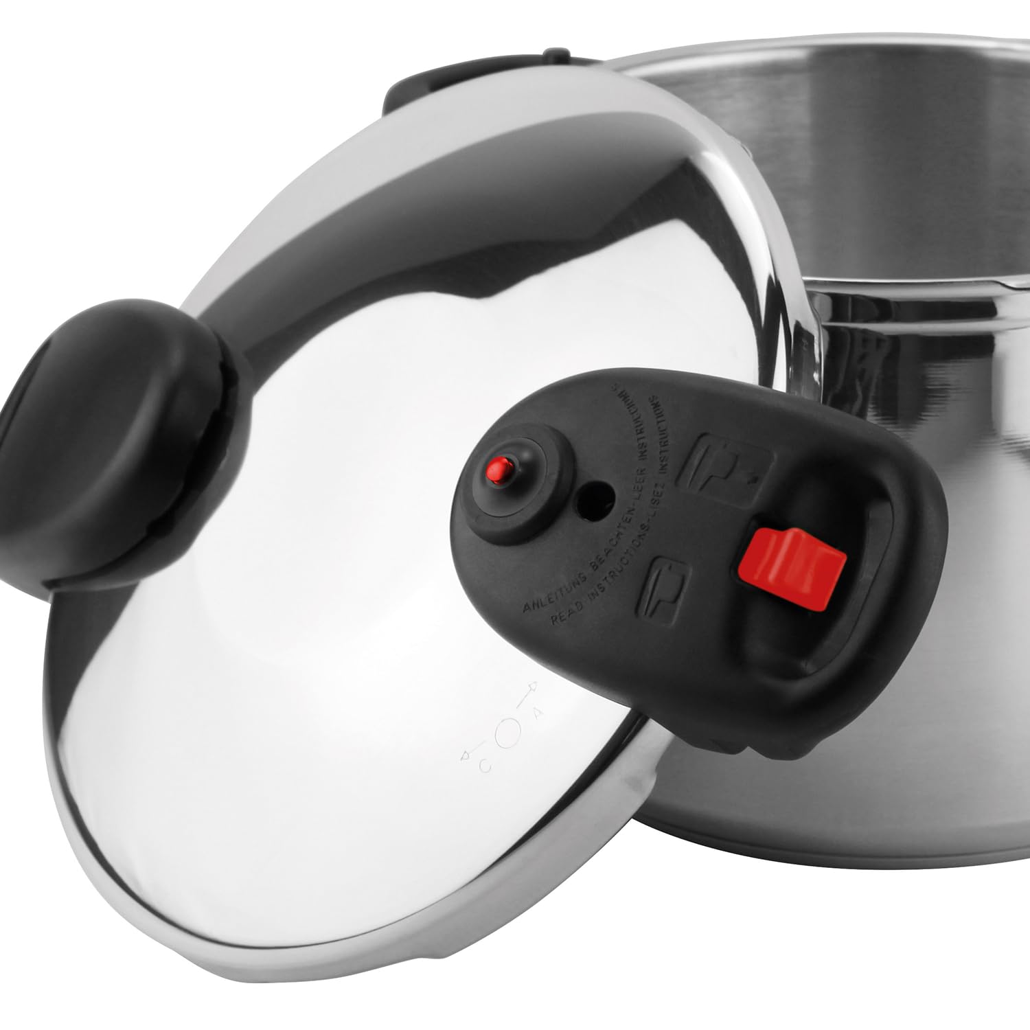 Magefesa Balance - Olla Express 6L, Acero Inoxidable 18/10, Bloqueo Automático, Todo Tipo de Fuegos, Induccion, Asas Termo Resistentes, Cocina Sana