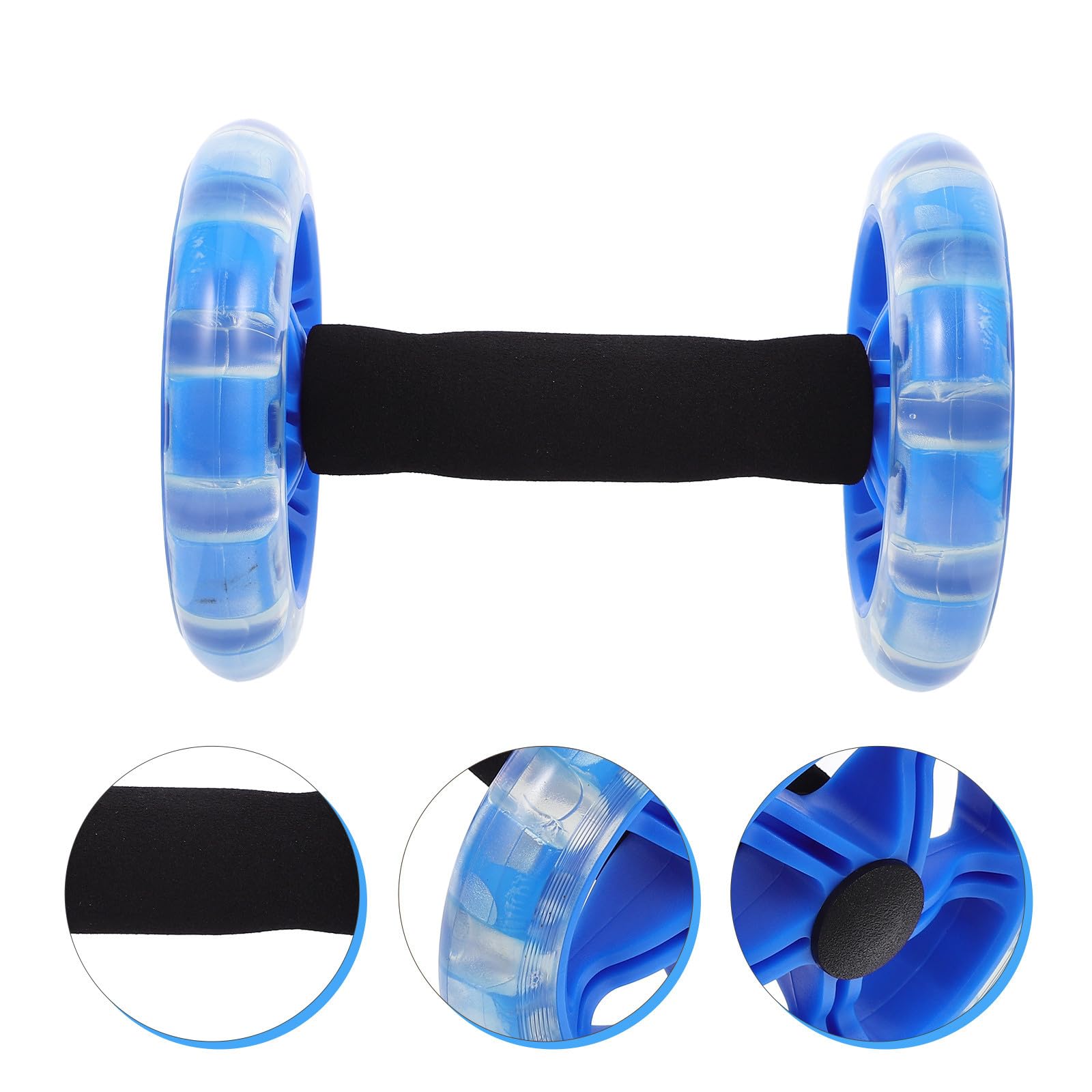 Rueda para Abdominales de Doble Rueda Azul Asas Antideslizantes