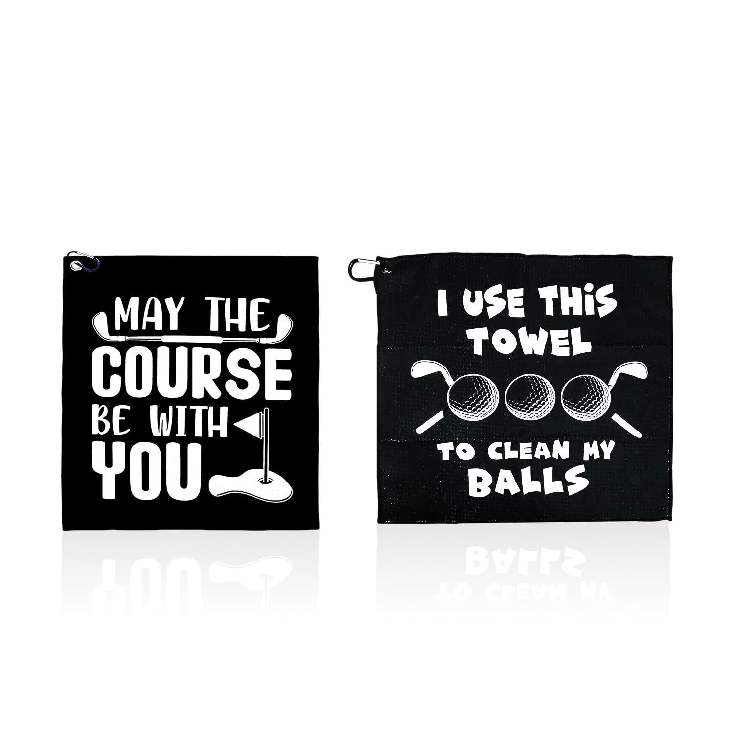 2 Toallas De Golf, Toallas Deportivas para Hombre, Toallas Absorbentes Y De Secado Rápido, Aptas para Limpiar Y Usar con Bolsas De Golf (40 * 40 Cm).