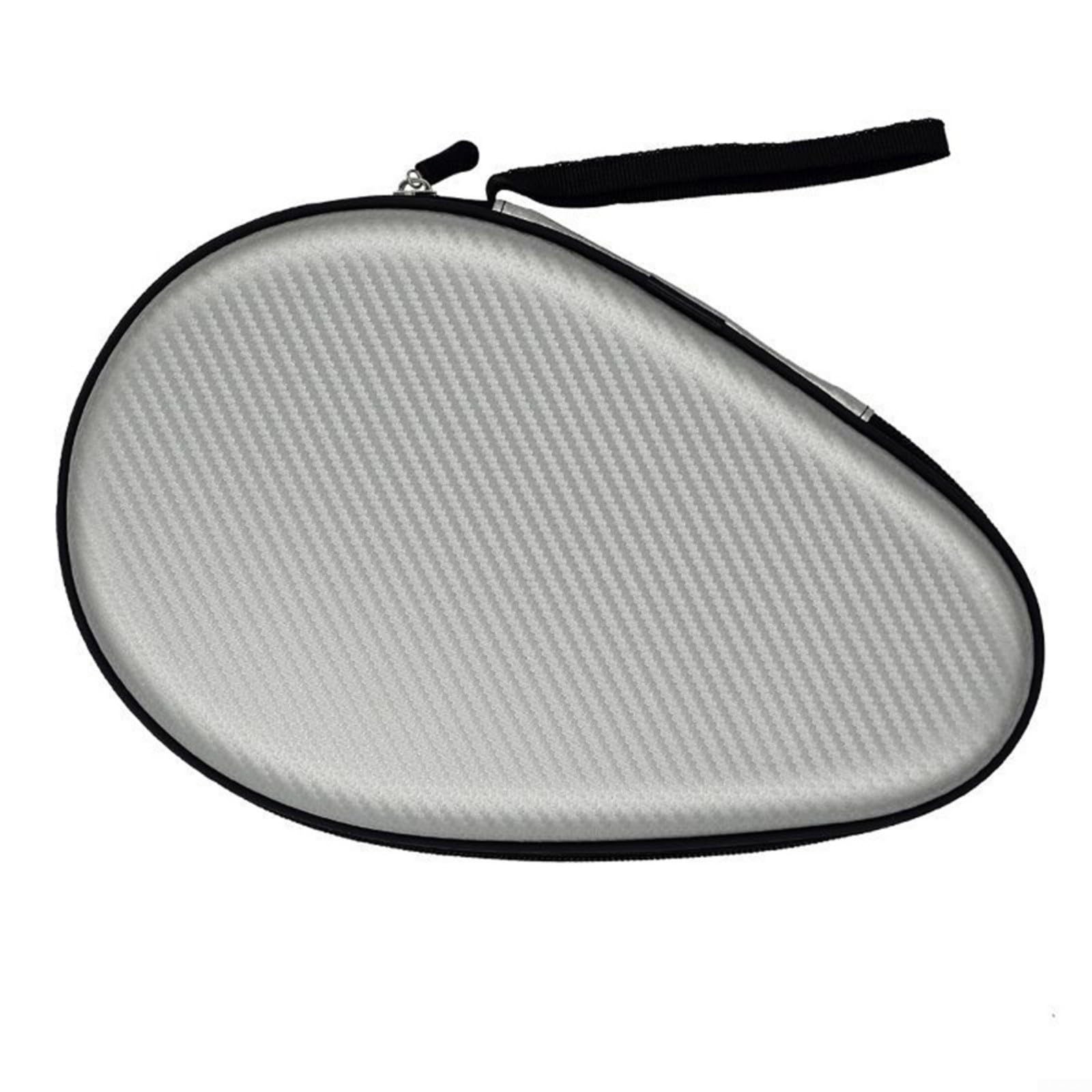 Tidgel Table Tennis Racket Case EVA Hard Shell Bag,for 2 Paddles and Balls Shockproof Protective Cover(1 Silver)