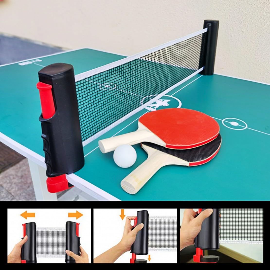 Flintronic Rete Da Ping Pong Retrattile - Portatile, Per Tavoli Fino A 170cm - Foto 4