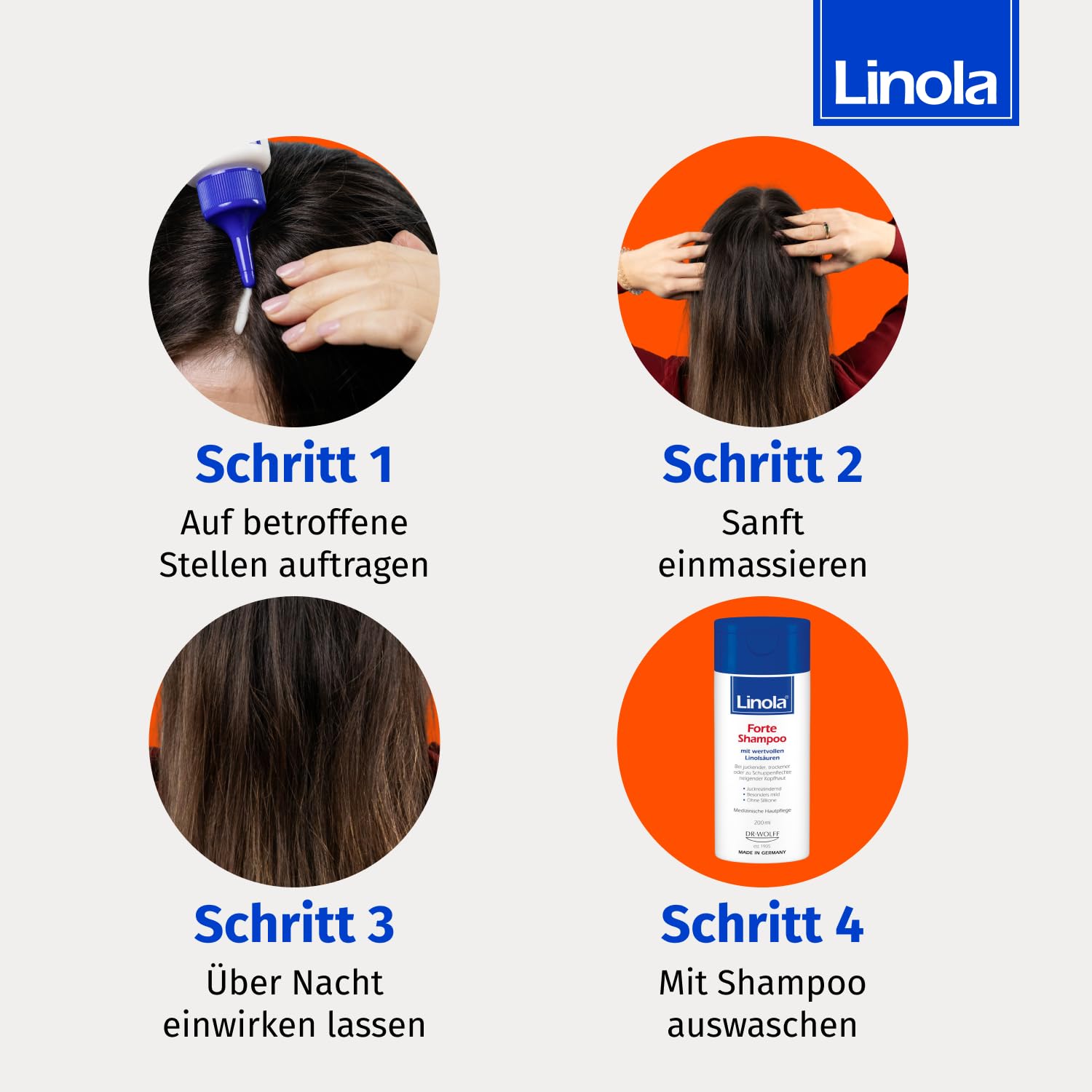 Linola Forte Kopfhaut-Tonikum - 2 x 100 ml | Kopfhautpflege bei juckender, trockener und schuppiger Kopfhaut | Lindert Juckreiz und leichte Entzündungen | auch bei Neigung zu Neurodermitis geeignet