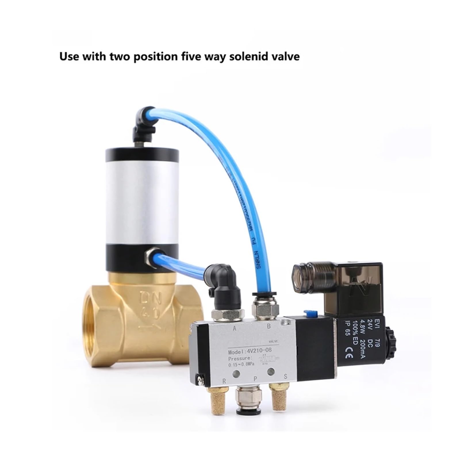 Válvula de Control Aire Fluido Q22HD DN15/20/25/32/40/50 Cuerpo válvula latón neumática(NBR Seal)