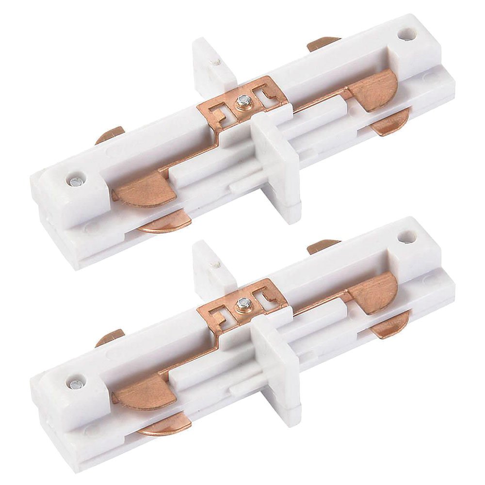Litecraft White Track Butt Connector For Single Circuit Mains Fitting - (, Pack Of 2)