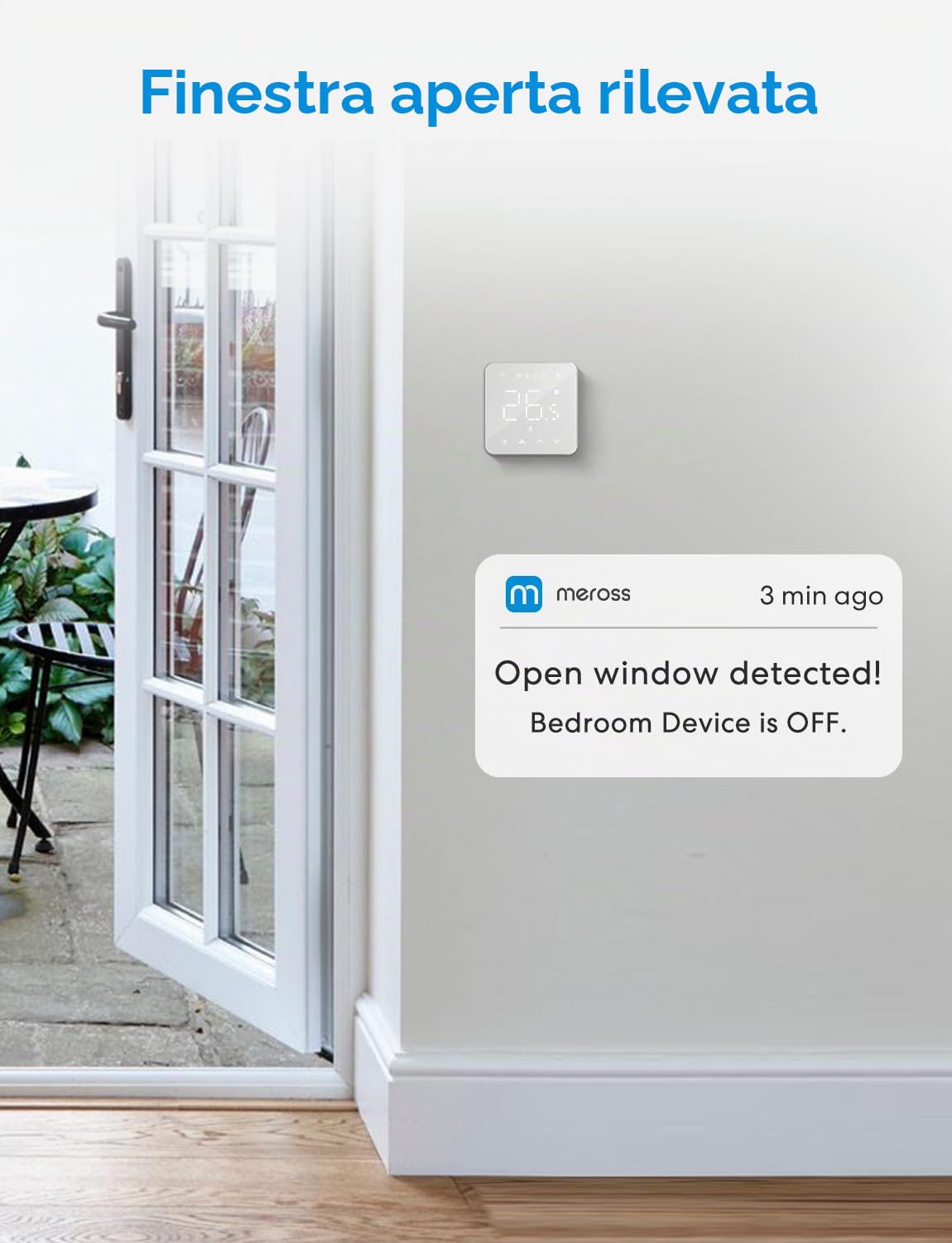 Meross Termostato Intelligente 16A per Riscaldamento a Pavimento Elettrico - Compatibile con HomeKit, Siri, Alexa e Google Home - WiFi con Touch Screen LED e Controllo Vocale