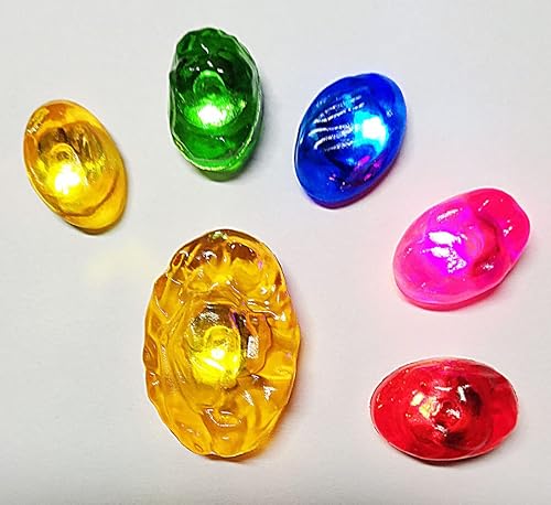 Miniatura 2 de Doyditc Infinity Stones - Guantelete infinito con luz LED, el LED con imán extraíble Infinity Stones-3 modo flash para guanteletes Thanos (niños)