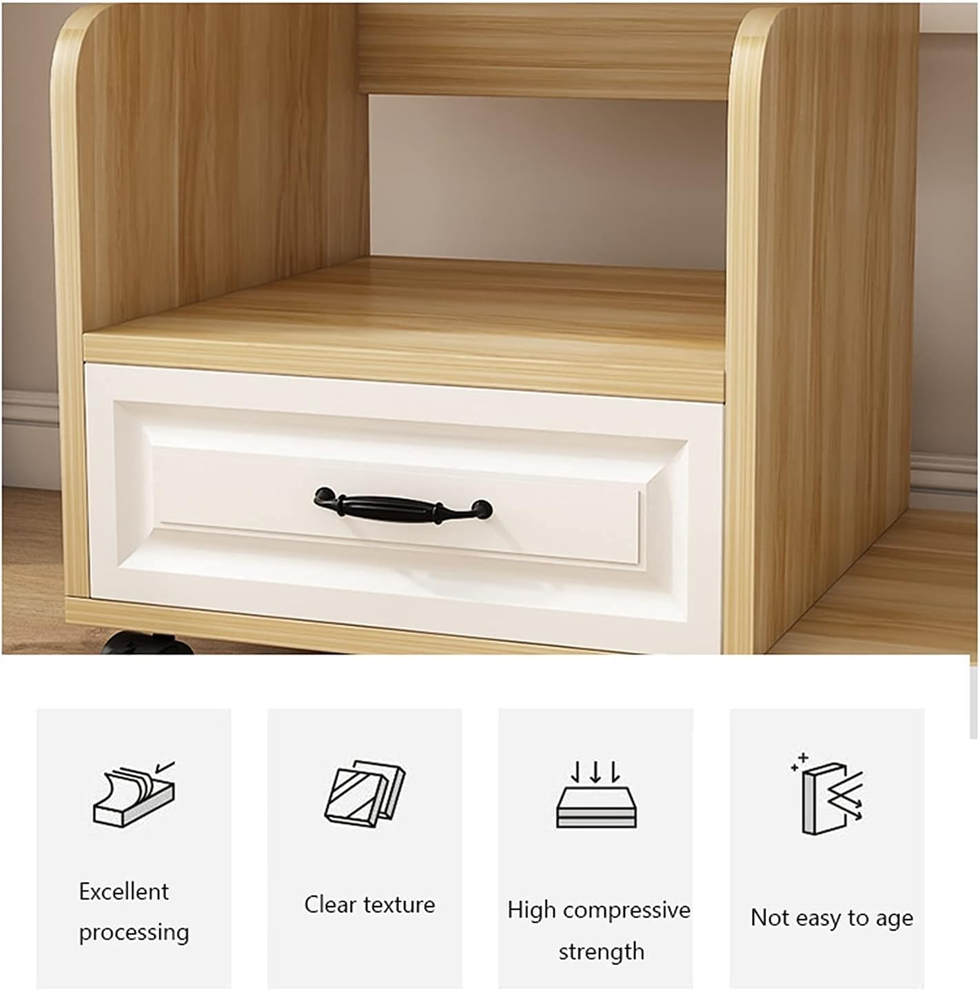 CPU Stand CPU Stand PC Cart PC Holder Tower Stand, Desktop Floor Stand with 4 Caster Rolling Wheels for Office Home, 4 Colors CPU HOL (White)