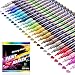 Produktbild Honmax Metallic Marker Stifte, 24 Farben Permanent Wasserfest Metallischen Stift Pens Set für DIY, Becher, Album, Keramikglas, Stein, Holz, Leinwand- Feine Spitze.