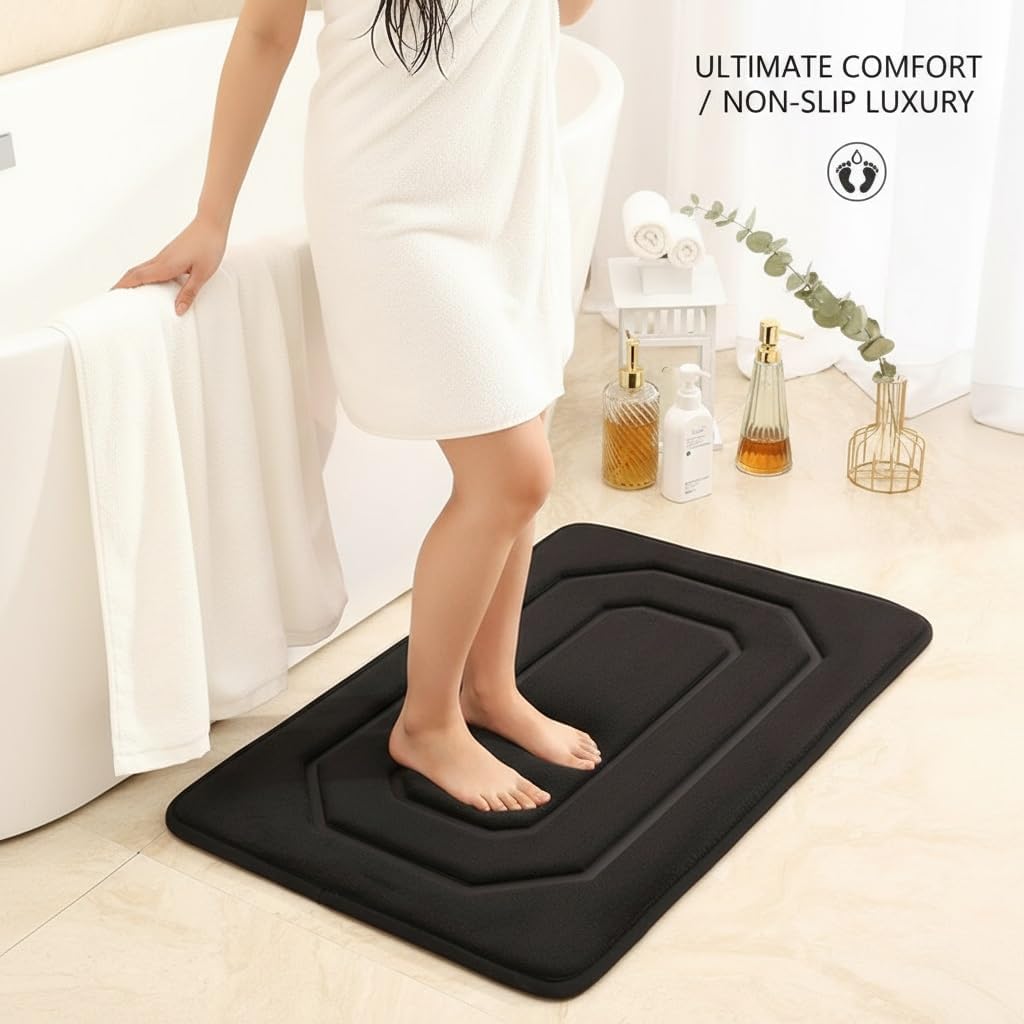 Thick Fast Dry Bathroom Rugs Absorbent Water Mats for Living Room Bedroom Stylish Geometric Designs Perfect for Any Space