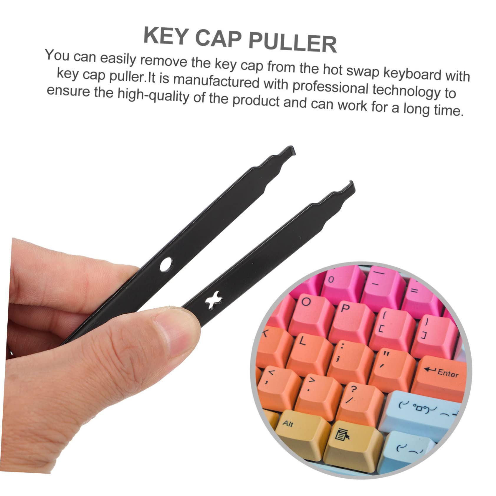 jojofuny 3sets Strumenti Per Tastiera Meccanica Estrattore Di Keycap Pinzette Spazzola e Rimuovi Per Pulizia e Manutenzione Accessori Per Personalizzazione Tastiere
