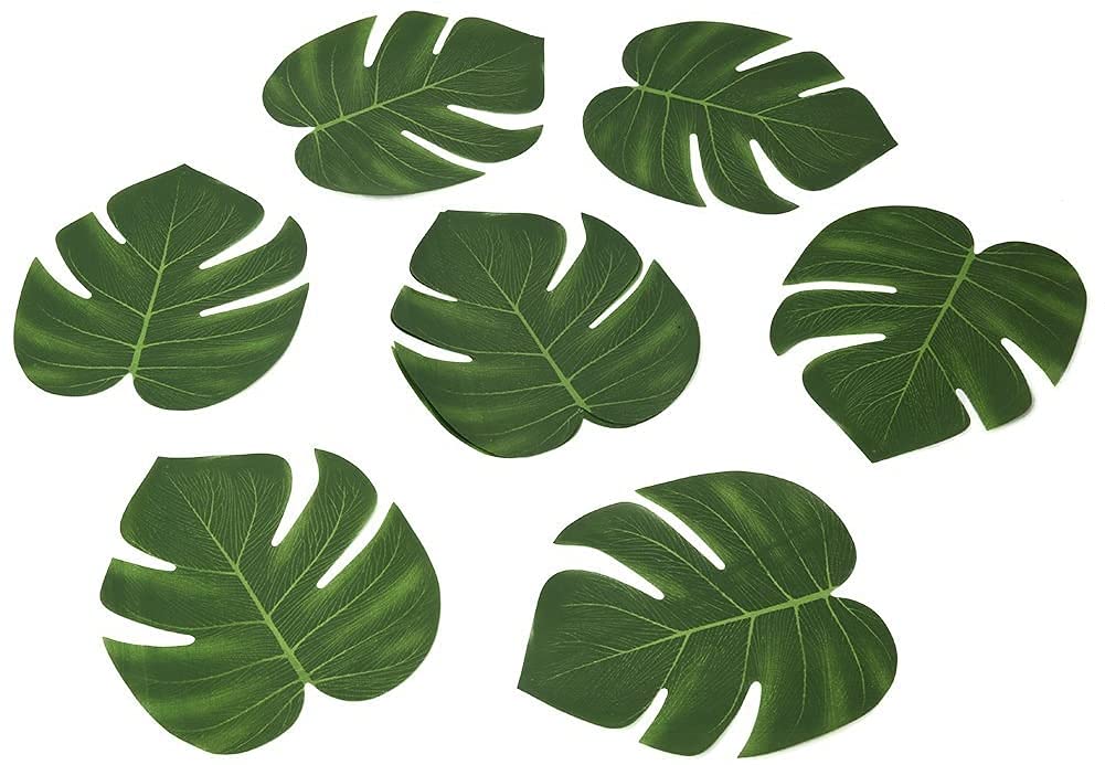 Foglie E Fiori Tropicali Senza Cucure - Palma, Monstera, Ibisco E Plumeria Contro Lo Sfondo Di Geometrico Image69771091