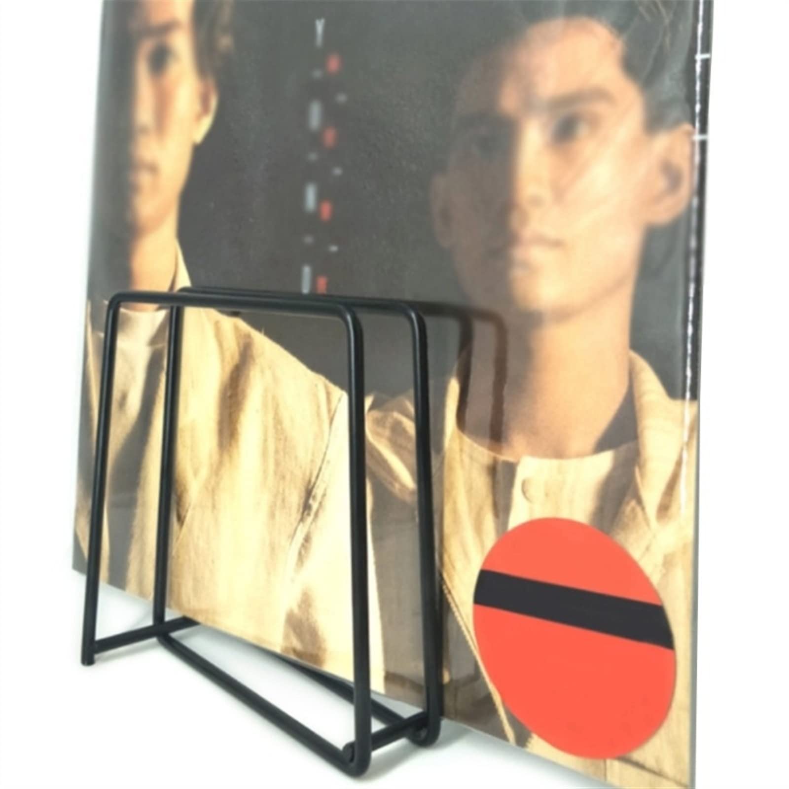 Scatola Porta Dvd/CD Porta CD, Porta Dischi in Vinile in Ferro, Organizer for Libri, riviste e CD, Nero