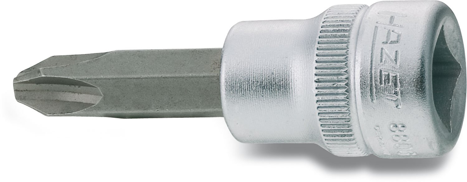 Hazet Cvd-Tin Coated 8806-Ph3 Cross Recess Profile Ph Screwdriver Socket