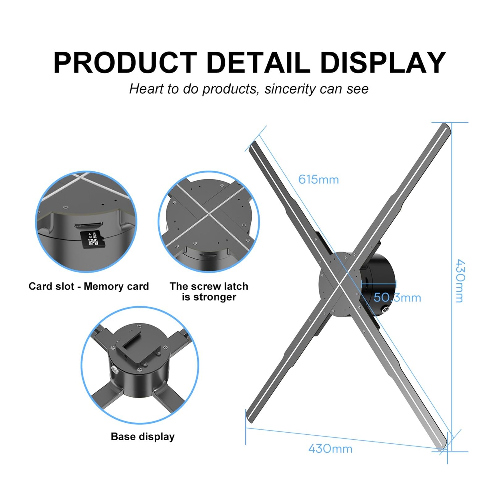 iumLeap 3D Hologram Fan, 24.4