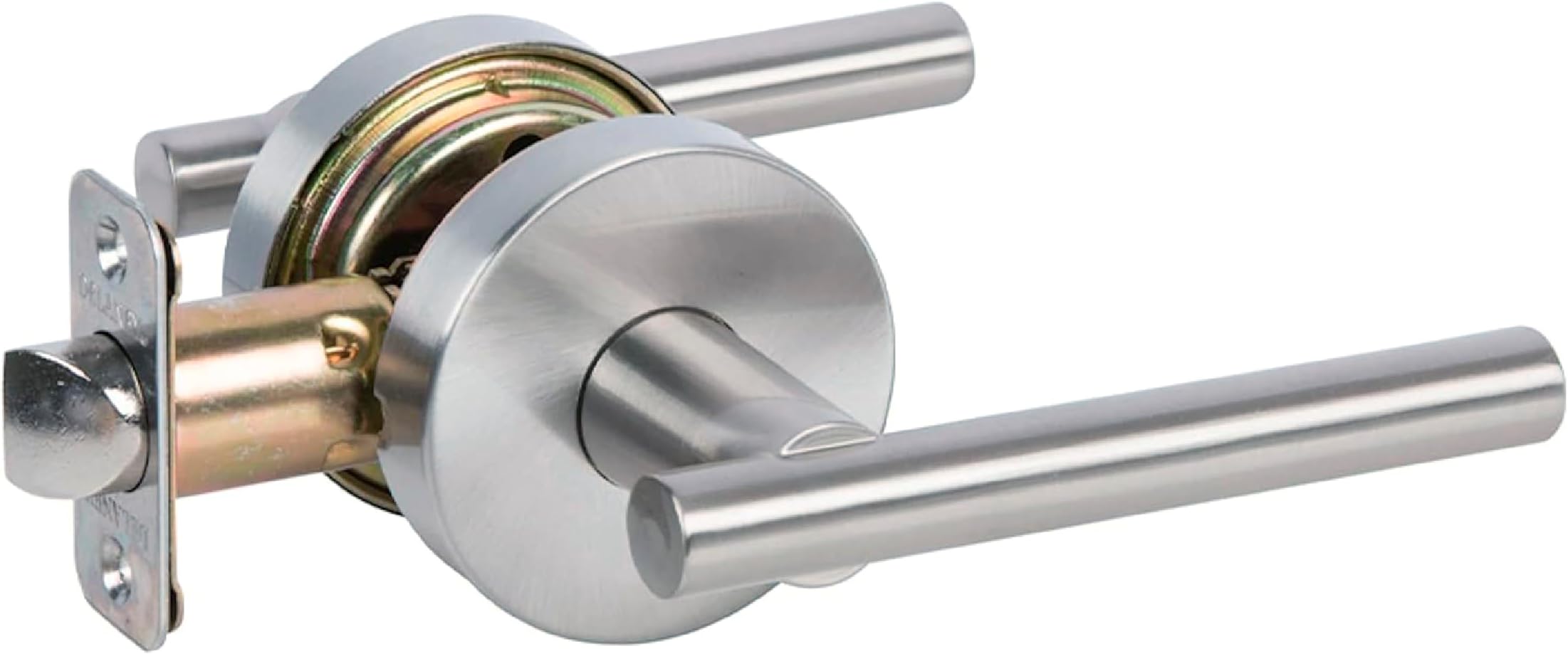 Hardware CIRA Passage Door Handle, Fits Doors 1-3/8 to 1-3/4 in. Thick, Satin Nickel Finish - Reversible Left/Right-Handed Hallway & Closet Door Lever with Latch - Easy to Install Door Lever