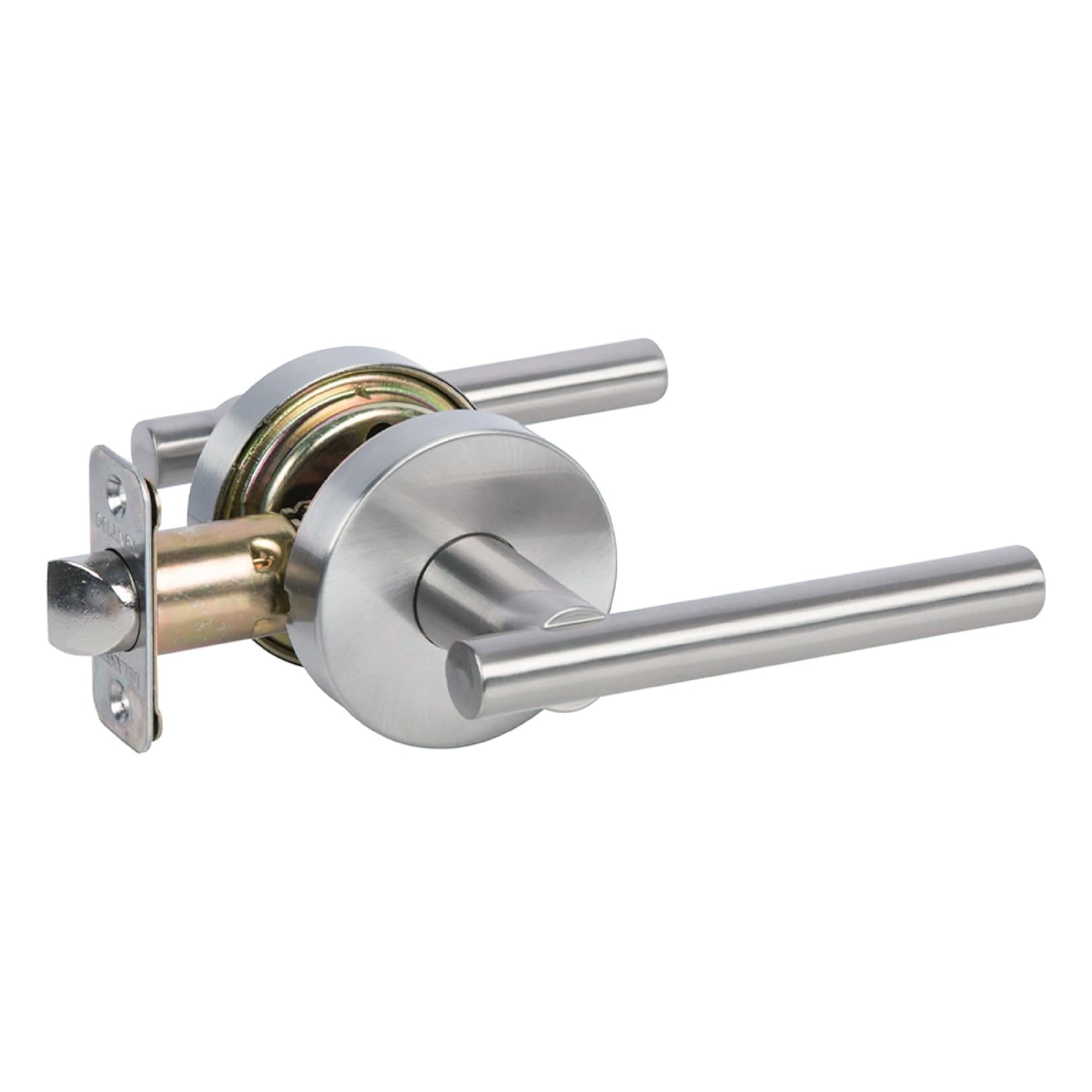 Hardware CIRA Passage Door Handle, Fits Doors 1-3/8 to 1-3/4 in. Thick, Satin Nickel Finish - Reversible Left/Right-Handed Hallway & Closet Door Lever with Latch - Easy to Install Door Lever