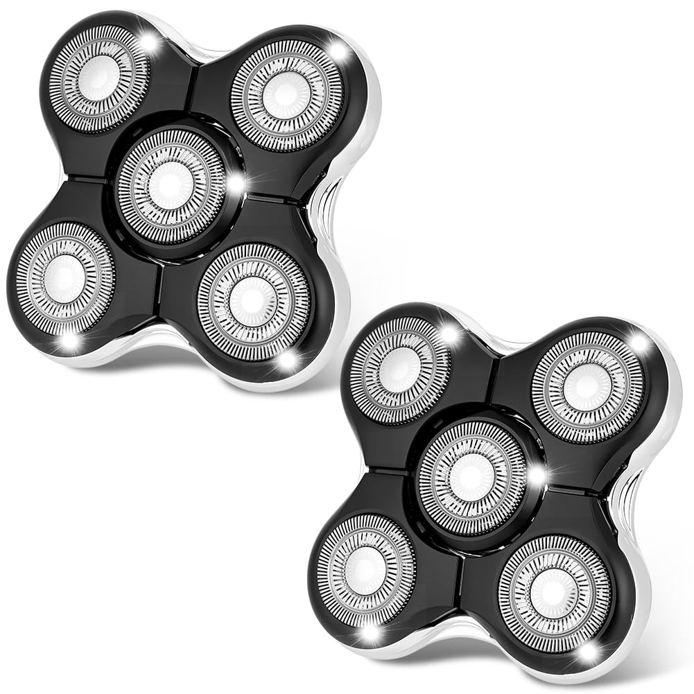 AOOWU Cabezales de Repuesto para Afeitadora Remington, 2 PCS Afeitado de Cabezas para Remington Series Balder Pro RX5, XR7000 y XR1500, Compatible con Remington Afeitadora Corporal Multi Grooming
