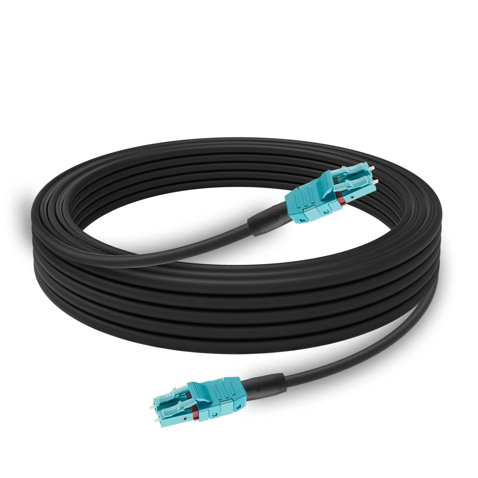 Uniboot LC Câble de fibre optique LC vers LC 150 m, câble Internet en fibre optique duplex blindé LSZH 2 conducteurs OM3 50/125um OD-5 mm, câble de raccordement en fibre optique multimode UPC