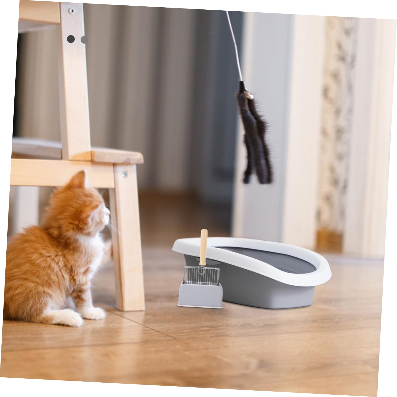 Sosoport 3 Juegos De Pala De Arena para Gatos Pala De Malla para Arena De Gatos Soporte para Pala para Gatos Pala para Arena para Gatos De Arena Soporte para Pala De Arena