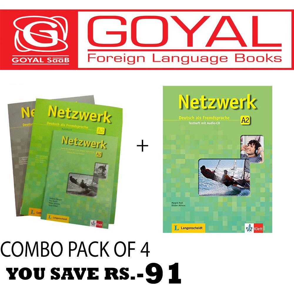 Netzwerk_A2 Textbook + Workbook + Glossar + Testheft With CD (Set of 4 books)
