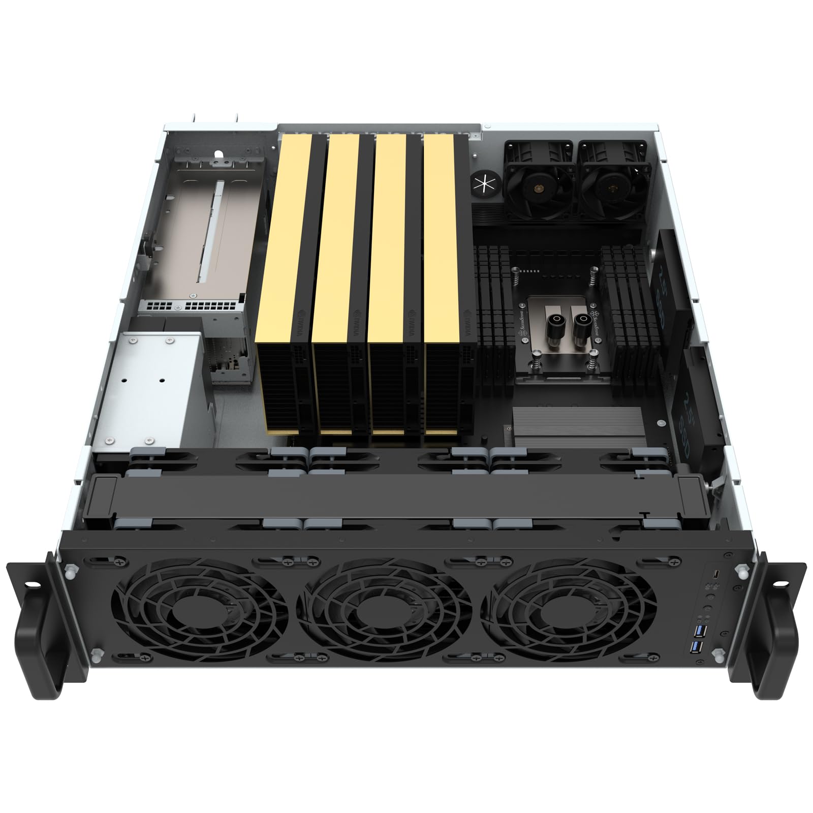 Silverstone RM31, Chasis de Servidor Rack 3U con Doble Fuente de alimentación y Soporte para radiadores de 360 mm, SST-RM31