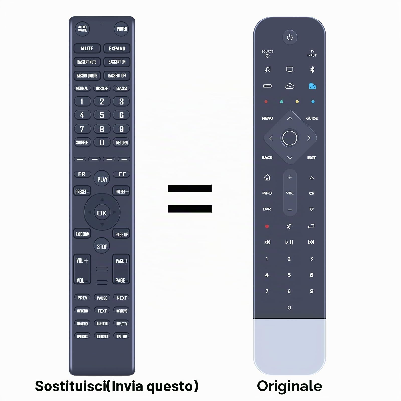 Telecomando di ricambio per Bose Soundbar 700, sistema home theater (Versione a infrarossi, non supporta funzionalità Bluetooth e rete wireless)