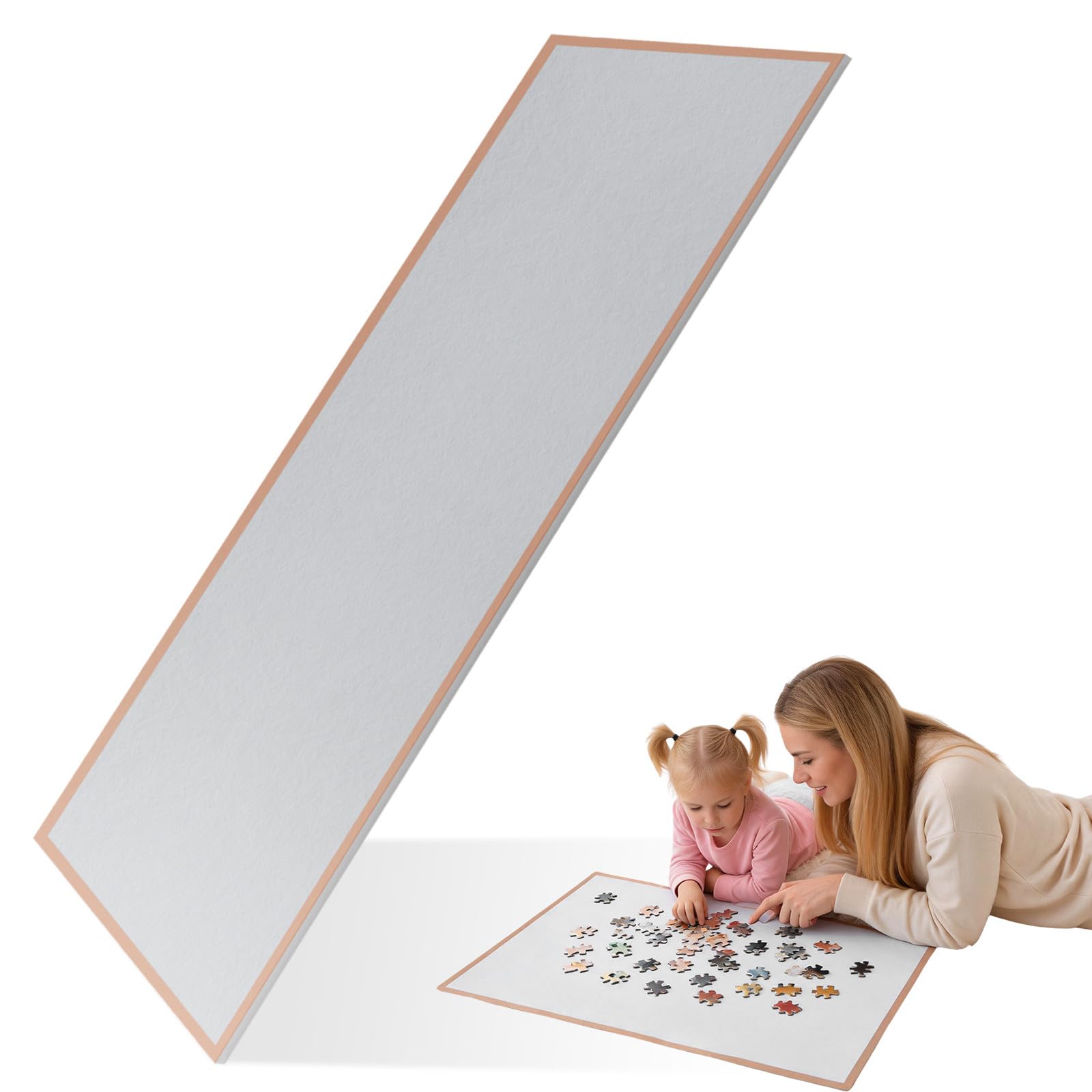 Planche de puzzle pour 1500 pièces, tapis de puzzle pliable avec cadre pour l'affichage, antidérapant et facile à ranger, 99,1 x 58,4 cm