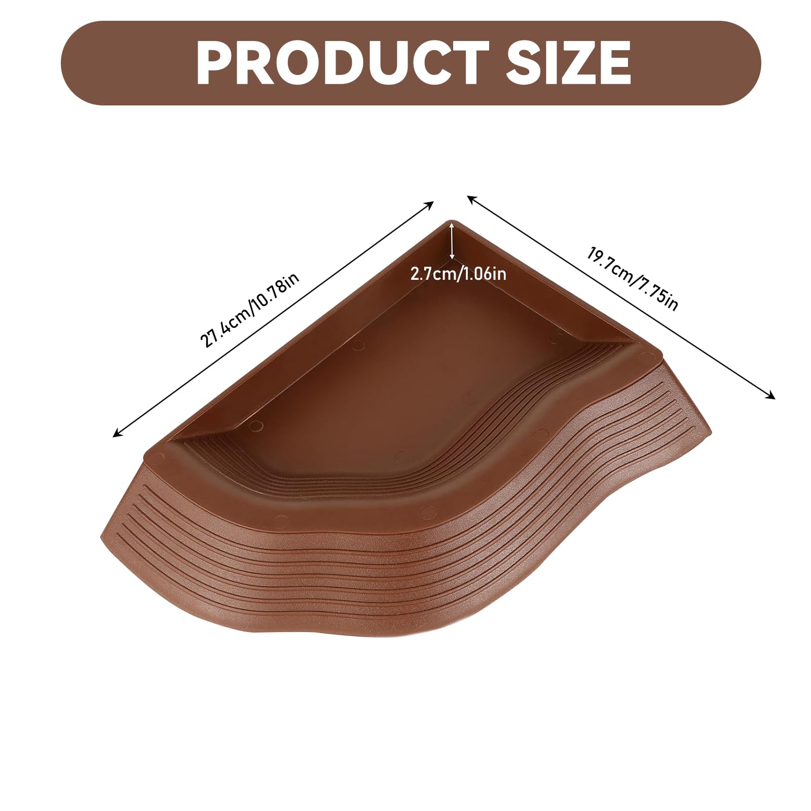 Vasca da Bagno per Tartarughe, Piatto per Acqua per Tartaruga con Rampa, Ciotola per Acqua per Rettili (27.4×19.7×2.7cm) - 3