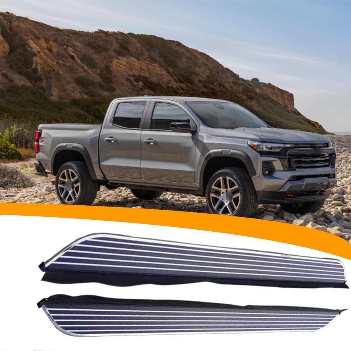 2PCS/Set Running Board fits for Chevrolet Colorado 2023-2025 Side Step Side Stairs with Mounted Brackets Hardwares