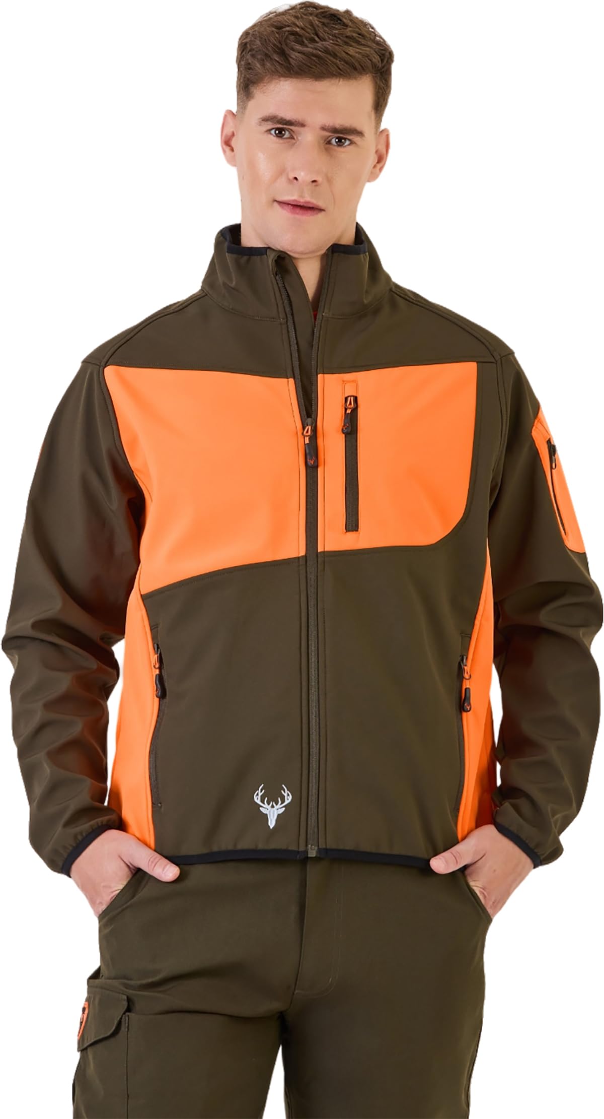 Workteam Softshell Especial Caza y Pesca con Múltiples Bolsillos e Interior Polar Unisex