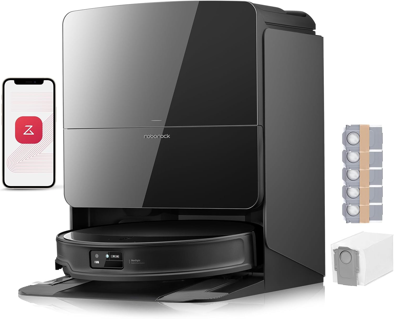 Roborock Saros 10R Robot Vacuum and Mop with Multifunctional Dock and accessories