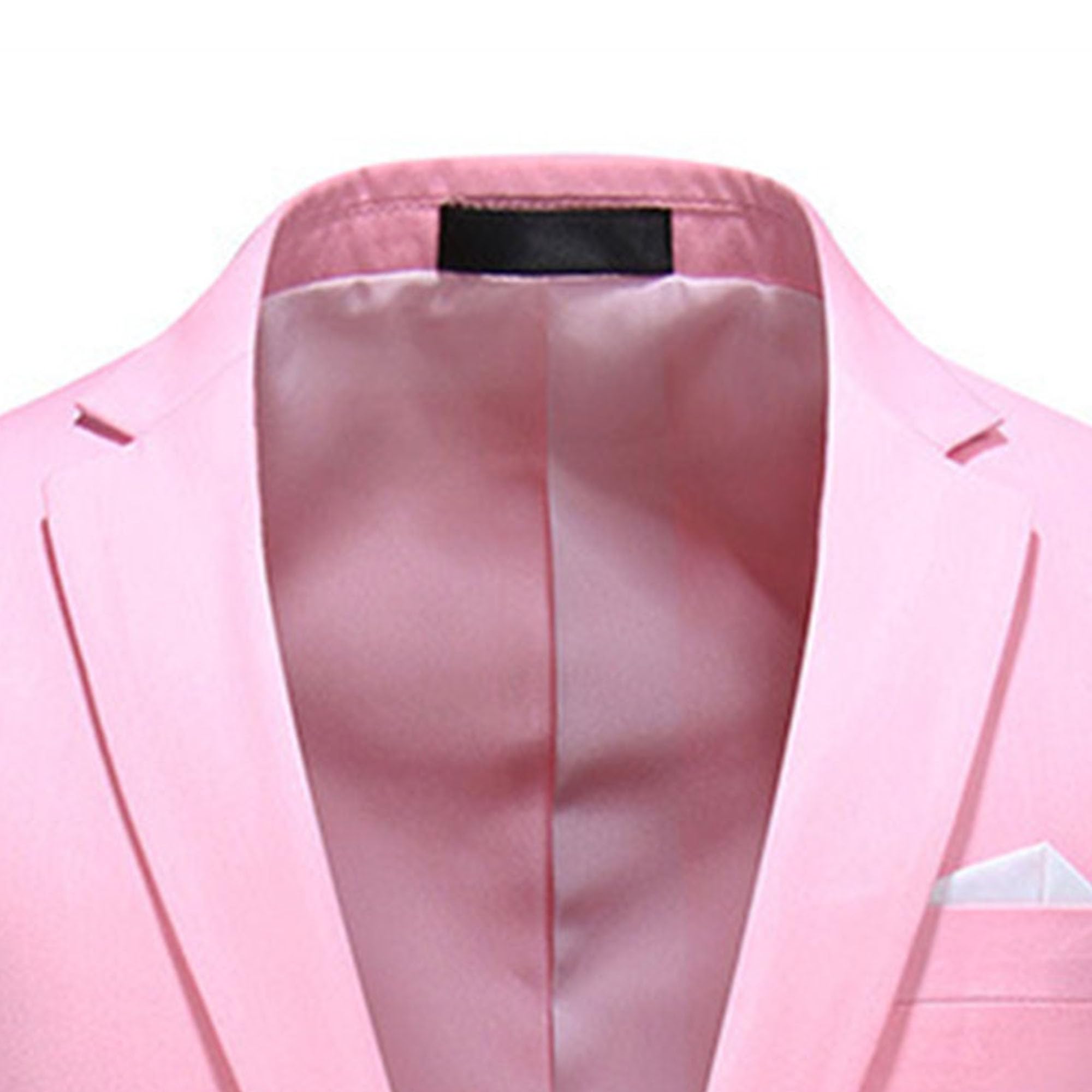 Men's Suit Jacket One Button Elegant Solid Blazer Sport Coats Slim Fit Single Breasted Party Blazer Jacket (3XL-cm,Pink)