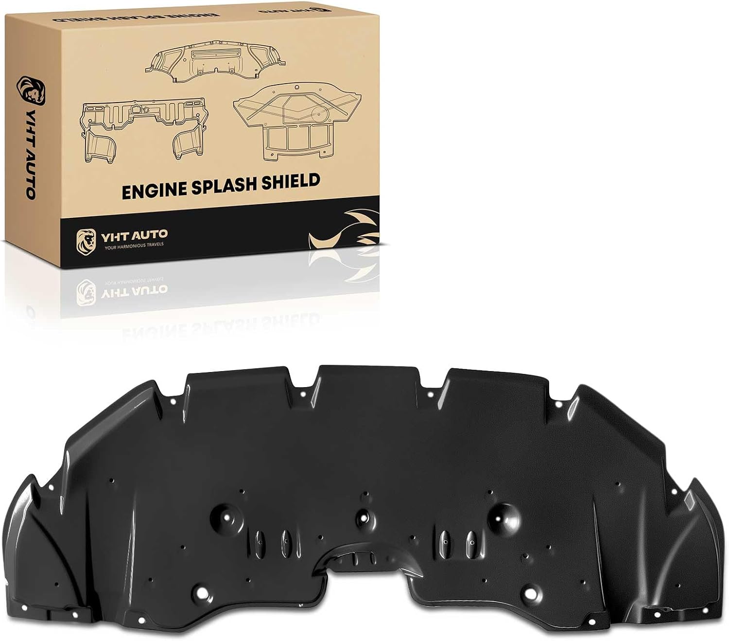 YHTAUTO Front Lower Engine Splash Shield Compatible with Lexus ES250 2021-2023, ES300h 2019-2023, ES350 2019-2023, Sedan, Plastic Splash Guard Engine Case Guards