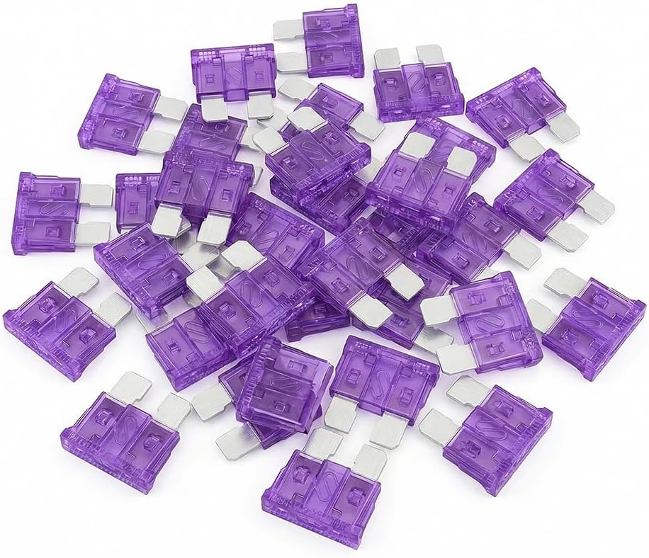 (80Pcs) 3 Amp Standard Fuse, 3A Car Blade Fuses for Car/RV/Truck/SUV/Motorcycle/Boat