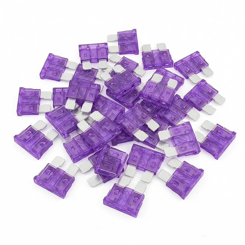 Photo 1 of (80Pcs) 3 Amp Standard Fuse, 3A Car Blade Fuses for Car/RV/Truck/SUV/Motorcycle/Boat