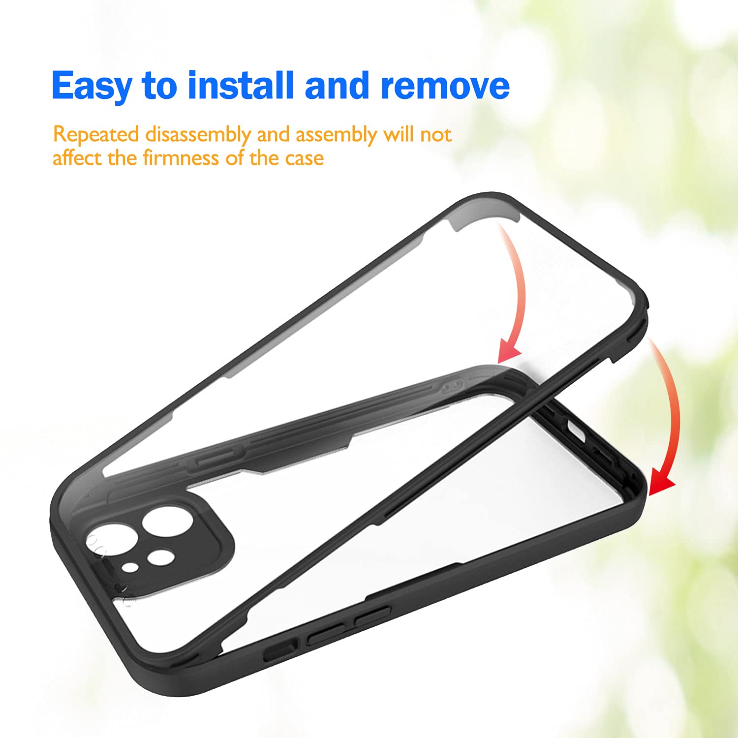 Qasyfanc Coque Protection Caméra pour iPhone 13 avec 2 Pièces Verre Trempé, Housse de Protection