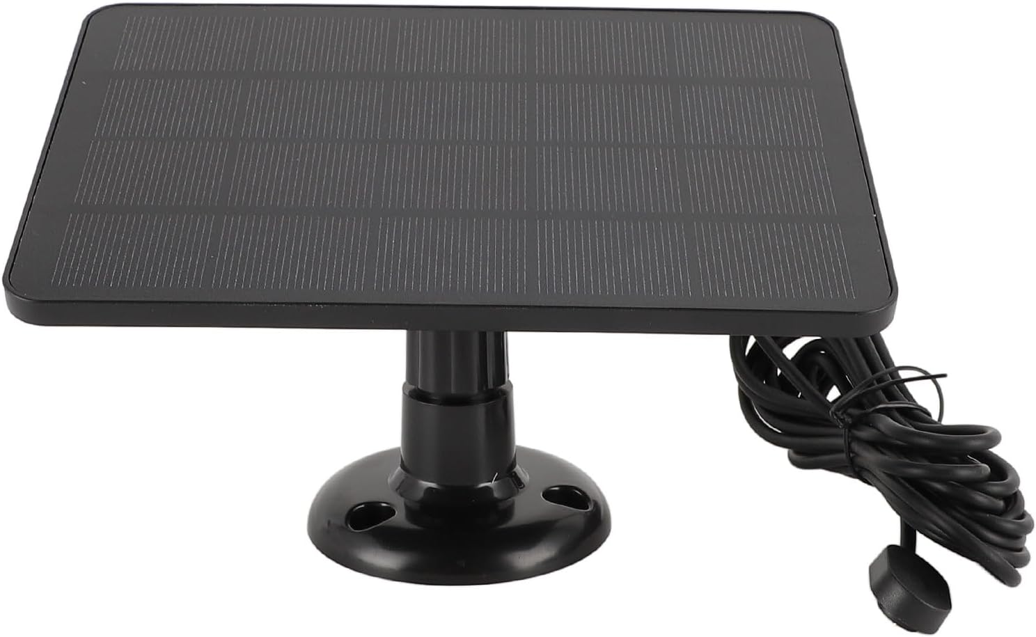 Outdoor Camera Solar Panel, Easy Install High Efficiency Security Camera Solar Panel 4W 5V for Camera (Black)