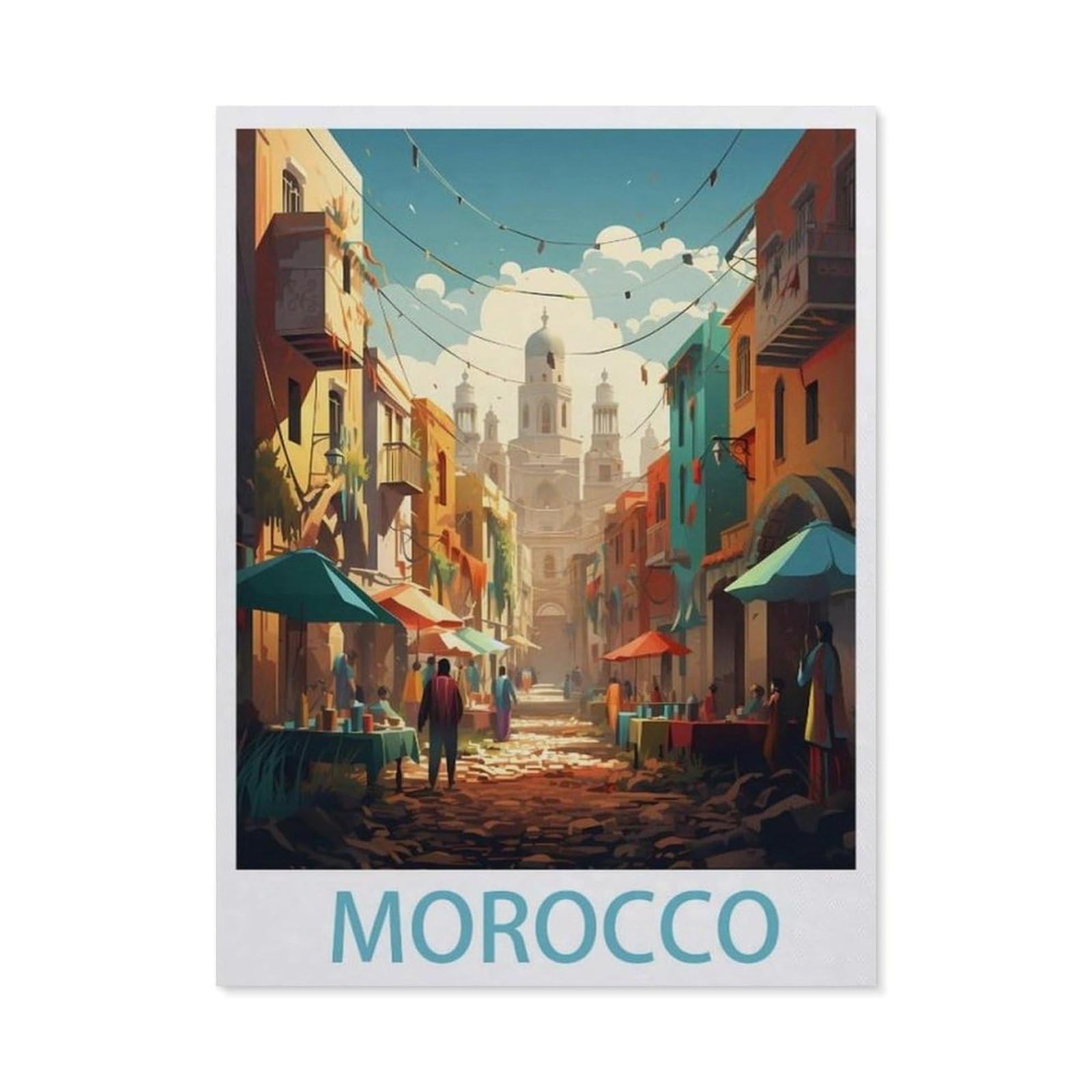 Tin Sign，Morocco(15x30cm）