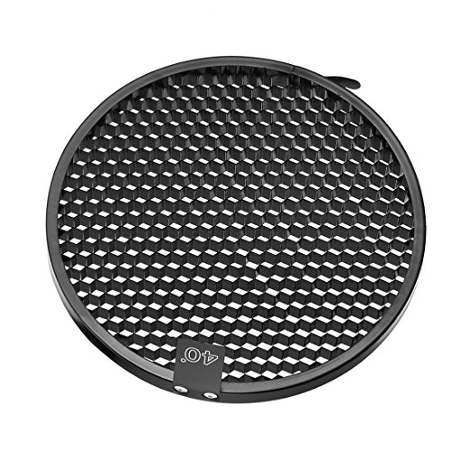 Aexit 40 Degree Lighting fixtures and controls Honeycomb Grid Black for 7-inch Reflector Diffuser Lamp Shade Dish