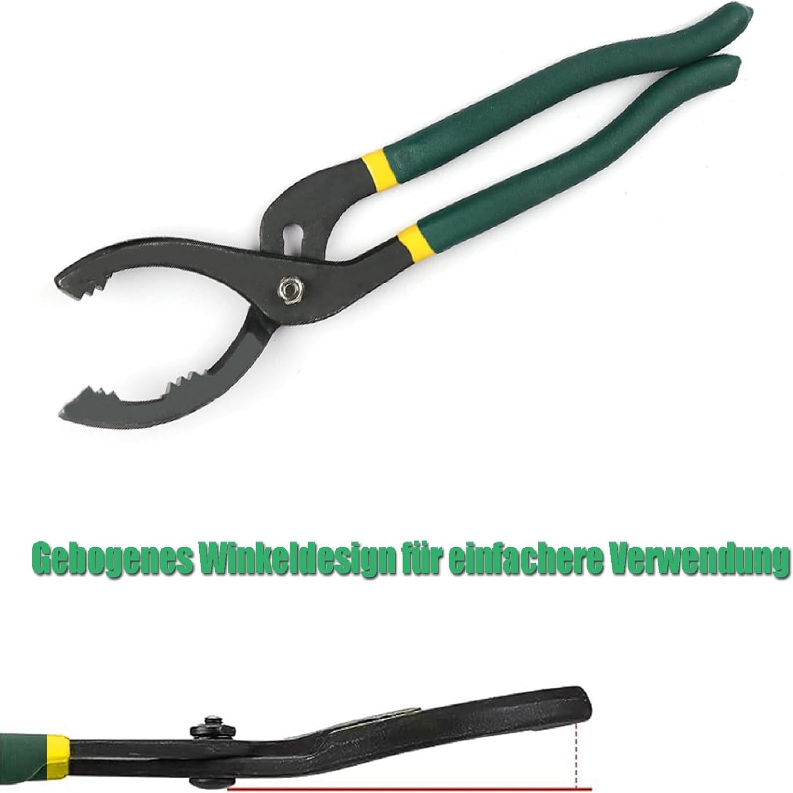 Ölfilterzange, Ölfilterschlüssel Universal, 30 cm Verstellbarer Ölfilterschlüssel, mit Rutschfesten Griff, Ölfilter-Entfernungswerkzeug, für Autos, Motorräder, Von Ø 30mm Bis Ø 160mm