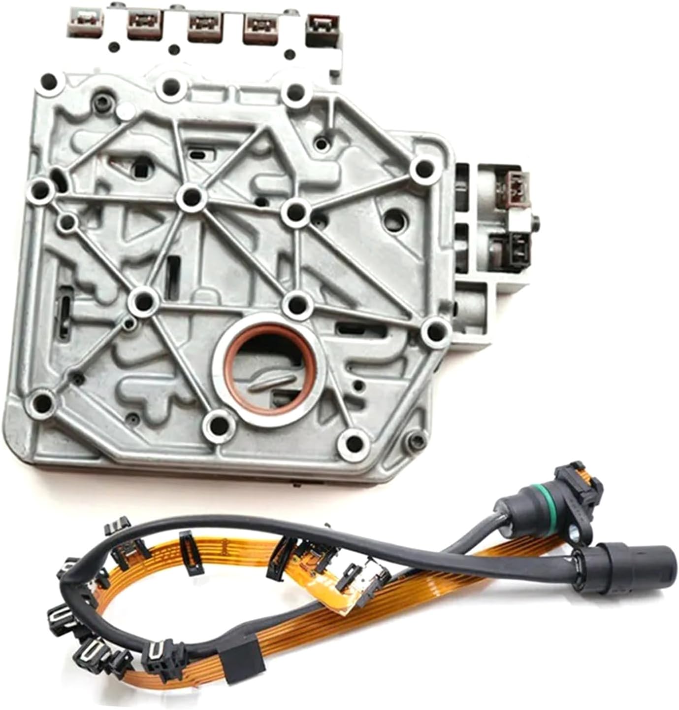 Kessocco 01M Transmission Valve Body with Harness 01M325039F 01M325283A Automatic Transmission Valve body 4 Speed Replacement for 1999-2005 VW Golf Beetle Passat Bora Jetta GTI Cabrio Toledo