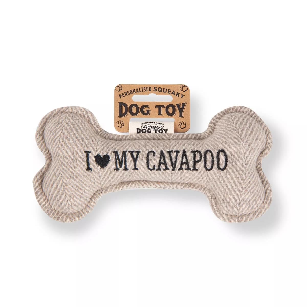 History & Heraldry Squeaky Dog Toy (I my Cavapoo)