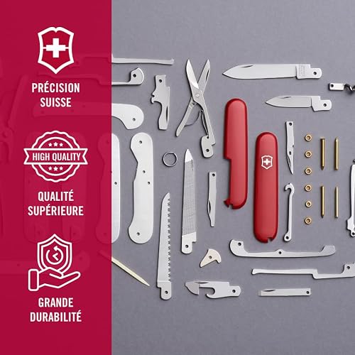 Victorinox Handyman, Swiss Army Knife, Couteau multifonction, Léger, Multitool, 24 Fonctions, Grand Lame, Tire Bouchon, Metal Voir, Rouge - 7