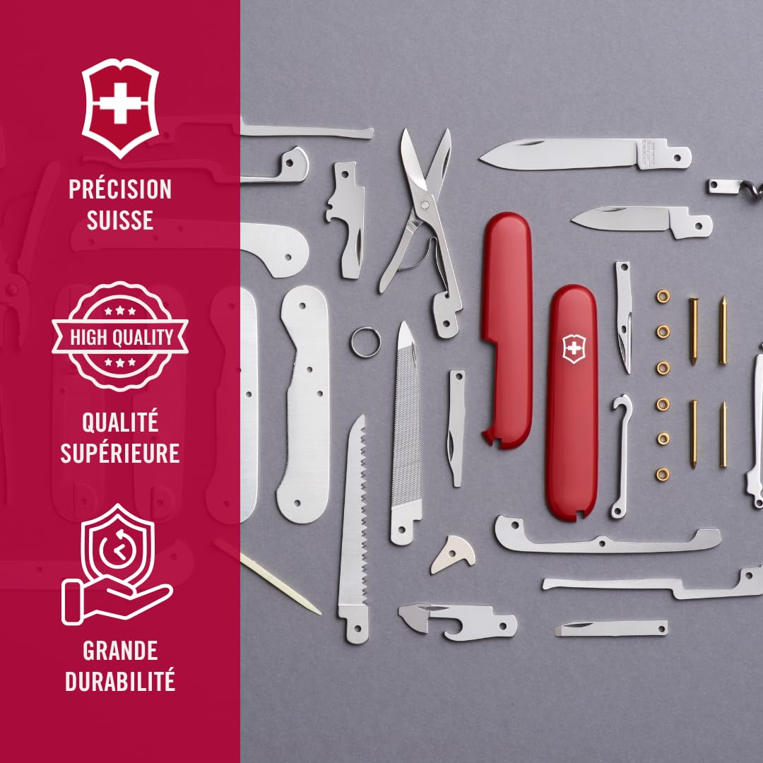 Victorinox Handyman, Swiss Army Knife, Couteau multifonction, Léger, Multitool, 24 Fonctions, Grand Lame, Tire Bouchon, Metal Voir