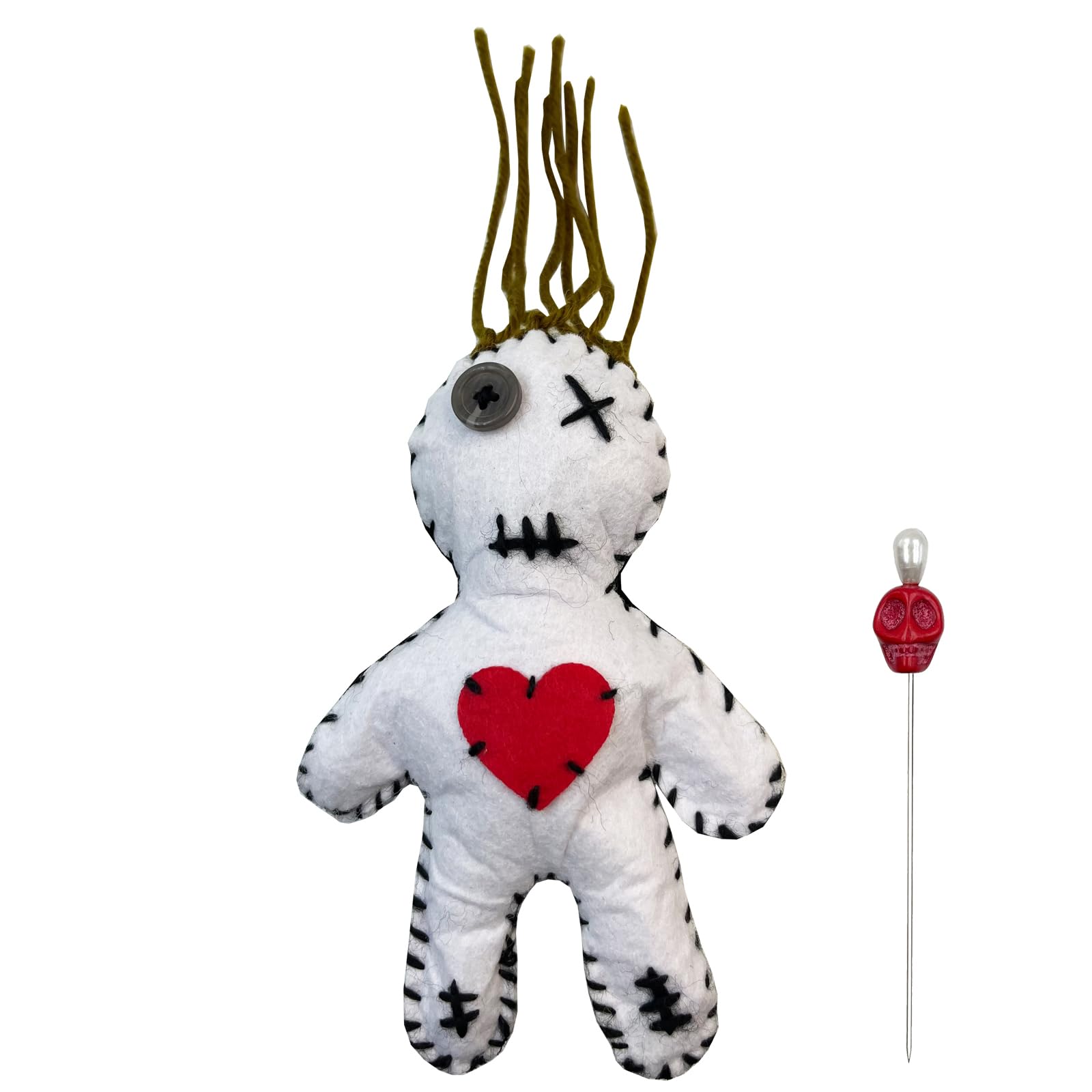 Stitch-Witch6.2" Handmade Peace & Harmony Poppet Voodoo Doll for Happy Couple/Marriage Communication/Protection/Halloween Decor (Ginger Hair)