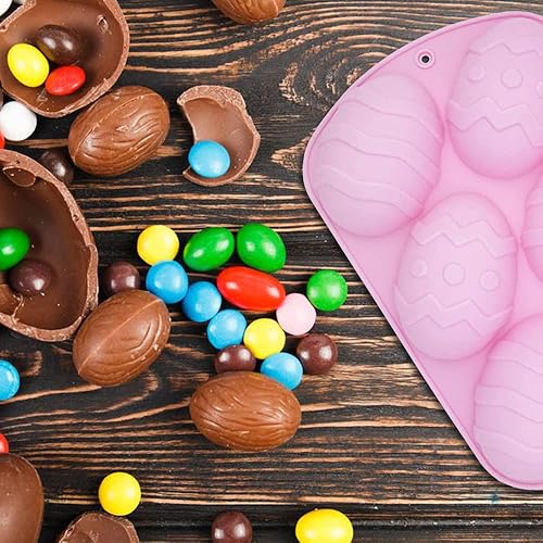 Miniatura 6 de 3 moldes de silicona de Pascua, molde grande 3D para huevos de avestruz gigante, helado, dulces, bomba de cacao, gelatina, jabón, moldes de hornear