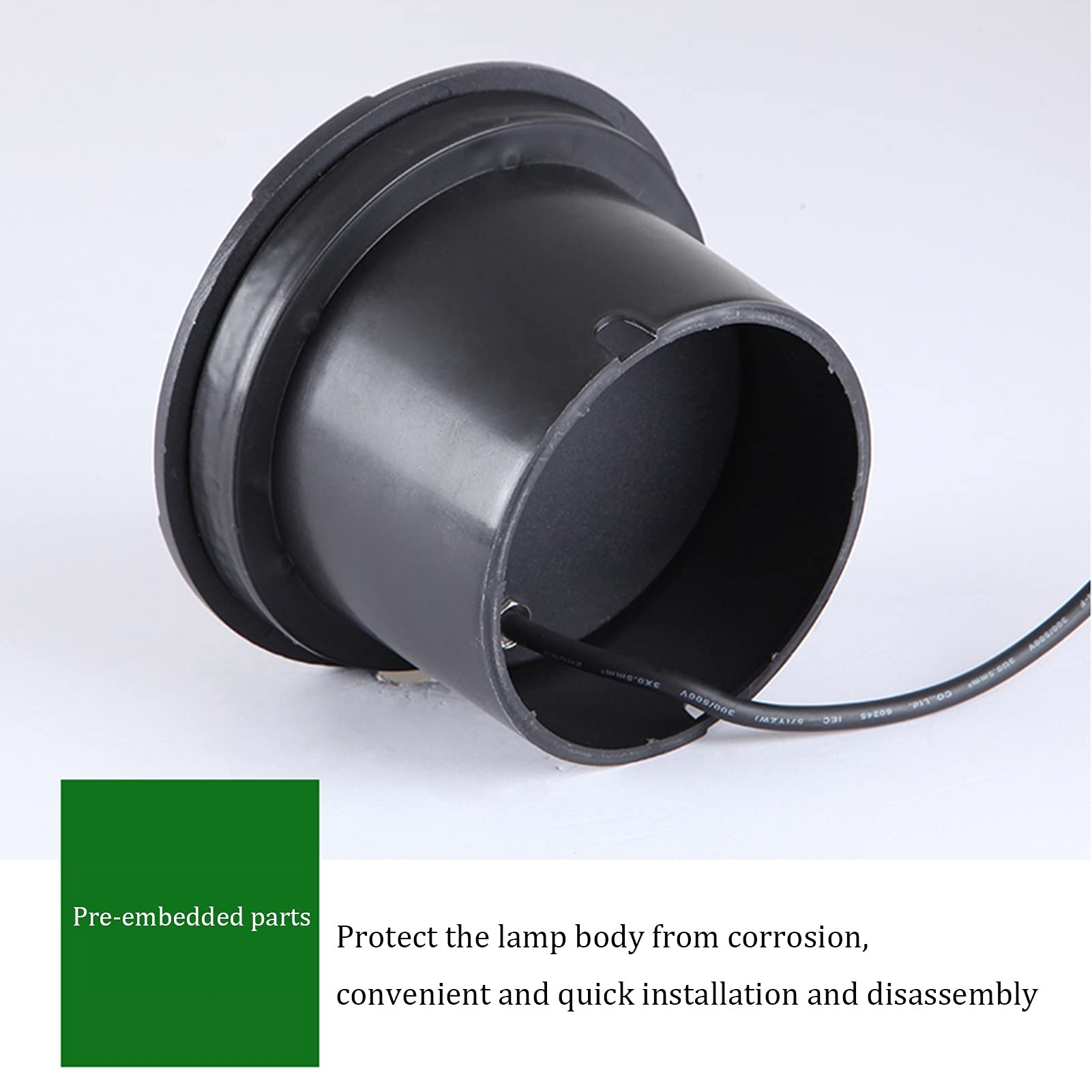 Lampa ogrodowa 3 W, wbudowana dioda LED, IP65, wodoodporna, na taras zewnętrzny, podjazd, oświetlenie, 9 kolorów (czerwona 3 W) (niebieska 3 W)