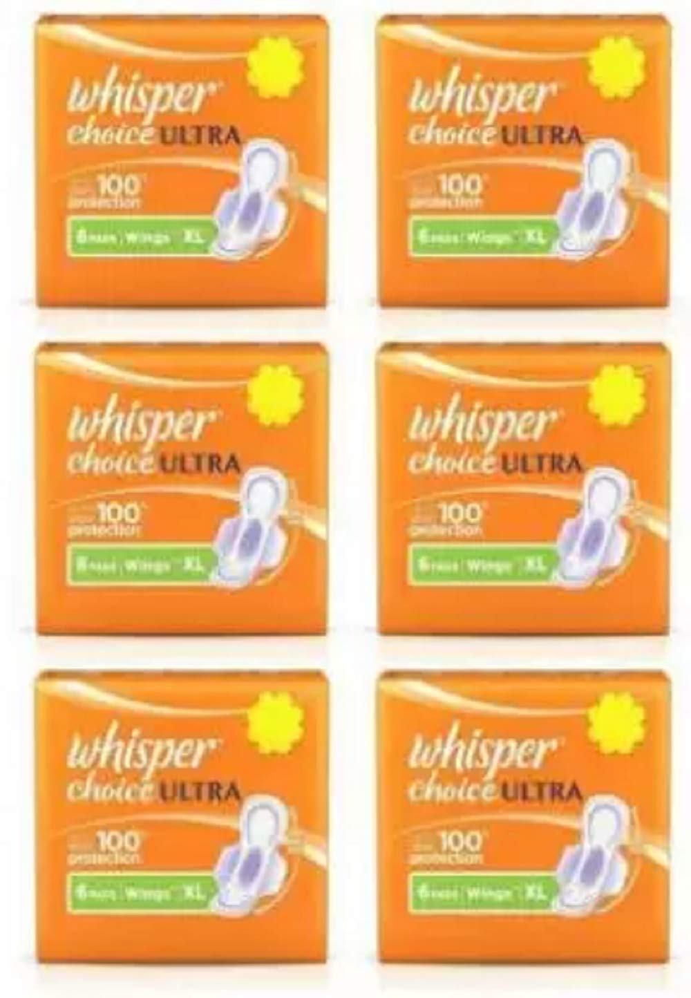 WhisperCombo of Ultra Choice Sanitary Pad (Pack of 6)